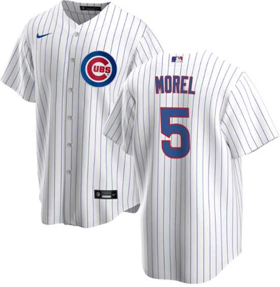 Men%27s Chicago Cubs #5 Christopher Morel Chicago White Cool Base Stitched Baseball Jersey Dzhi->chicago cubs->MLB Jersey